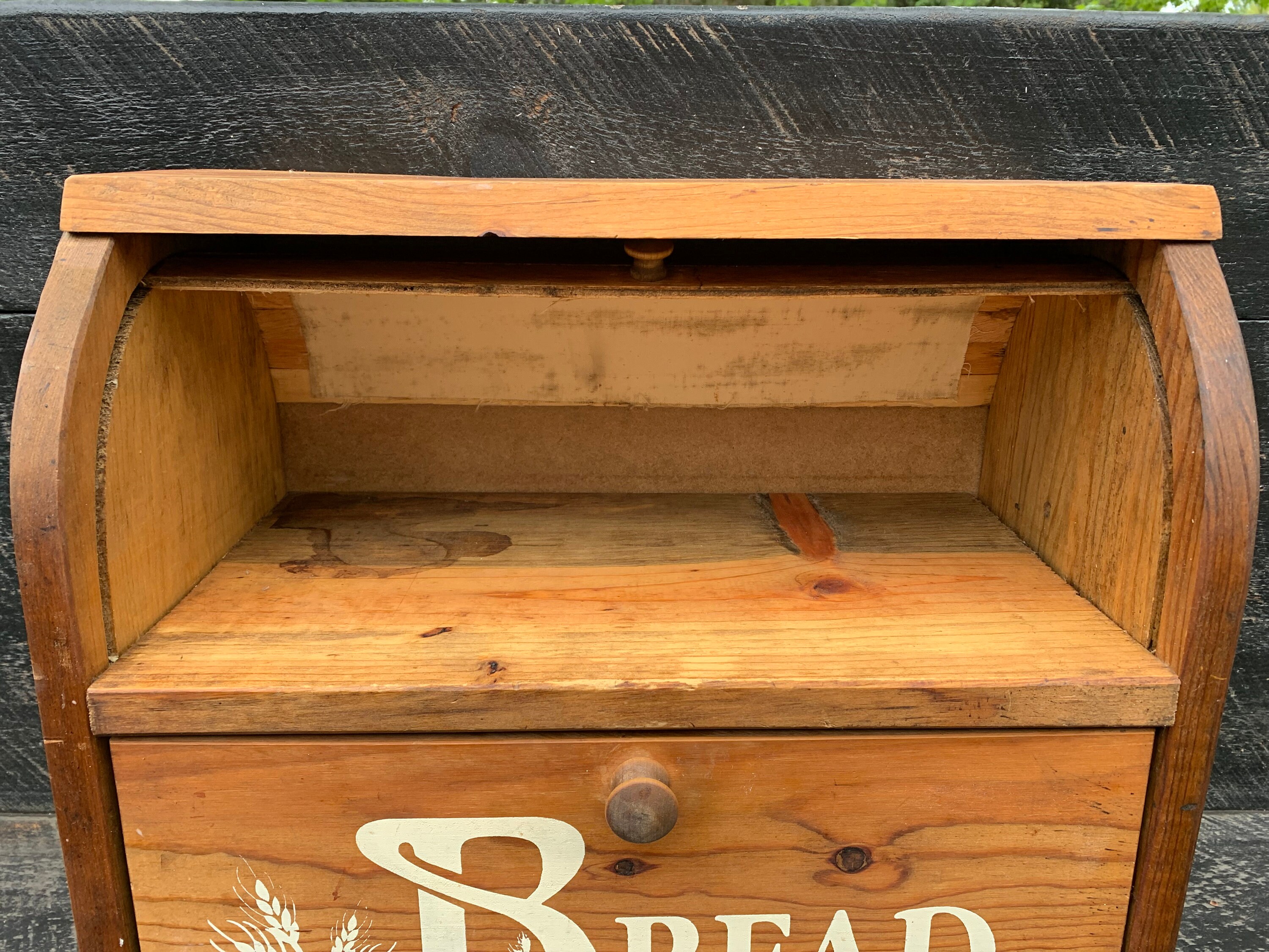 Vintage Wood Bread Box Pie Safe Rustic Farmhouse Bread Box Etsy