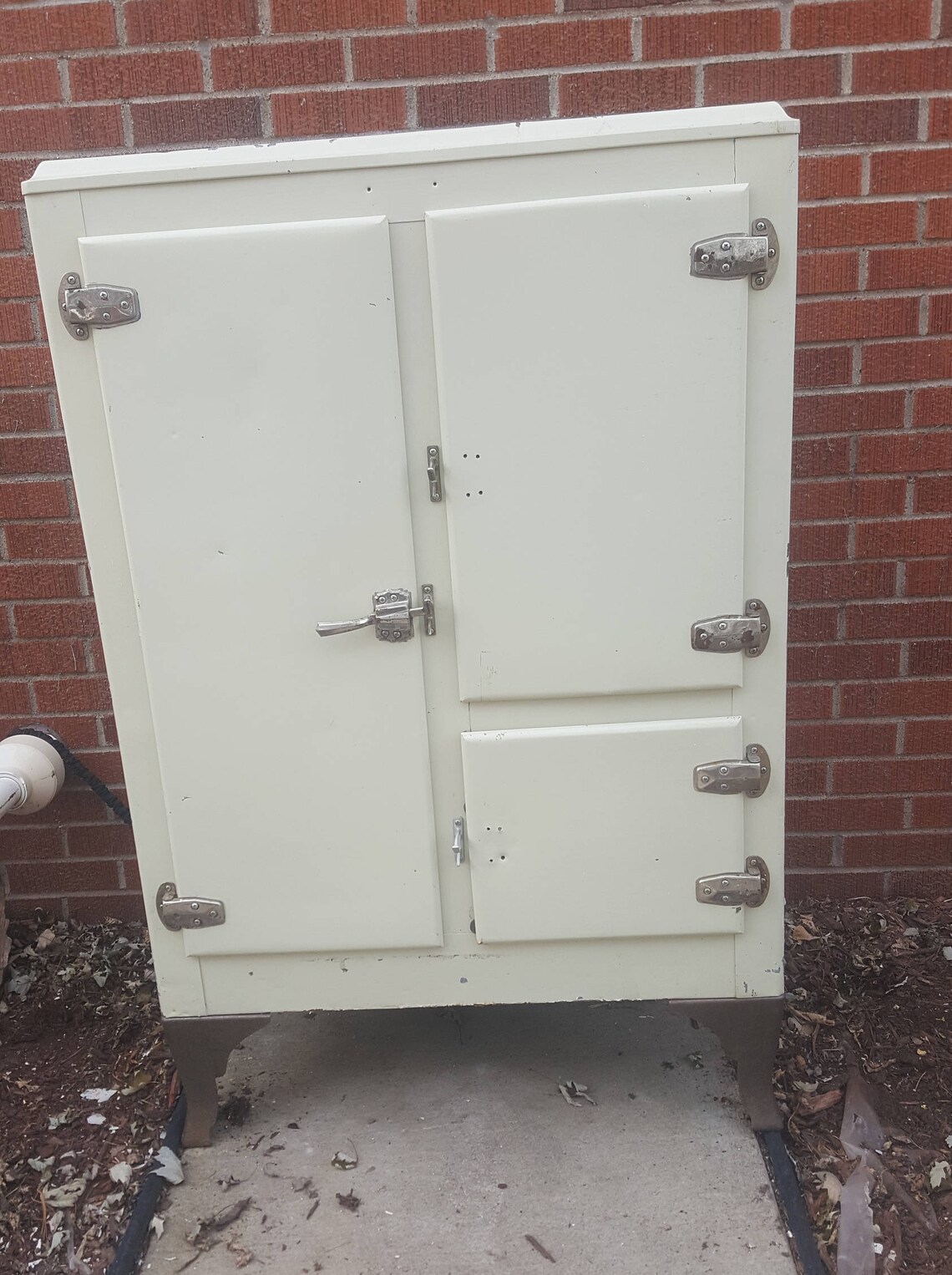 Antique Metal Ice Box Old Metal Ice Chest Original Hardware Etsy