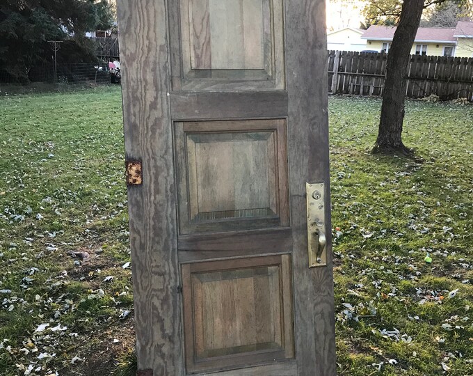 Antique Solid Wood Door Unique Heavy Exterior Door Building Etsy
