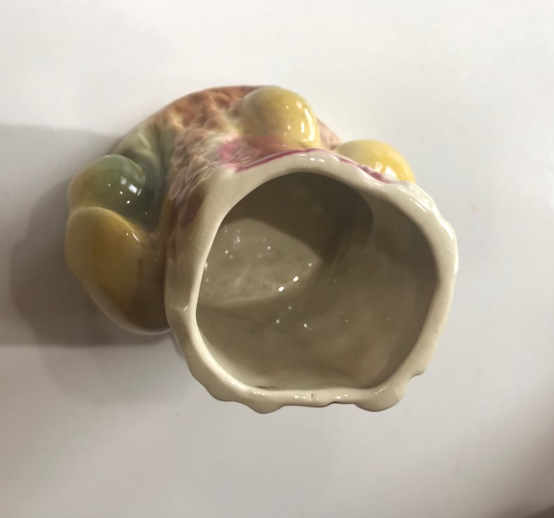 Cactus Antique Tree Stump Mushroom Planter Kitschy 70/'s Decor Small Ceramic Home Decor Air Plant Planting Pot Succulent Home Accents