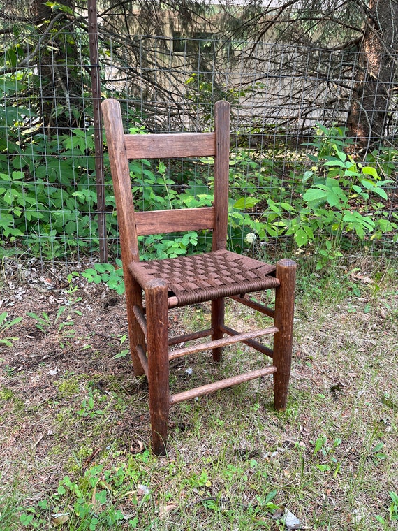 Rustic Small Wood Children s Chair Farmhouse Garden Chair Porch