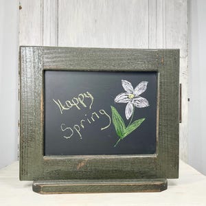 Wood Chalkboard Menu Board Message Center Wall Organizer