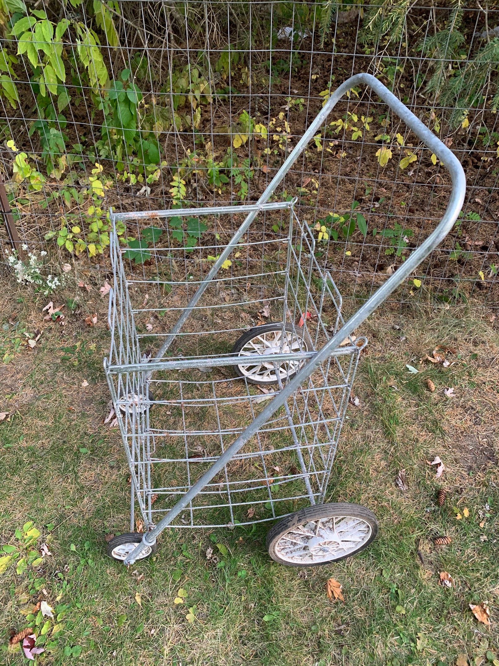 Vintage Collapsible Rolling Shopping Cart Farmer's Market Etsy