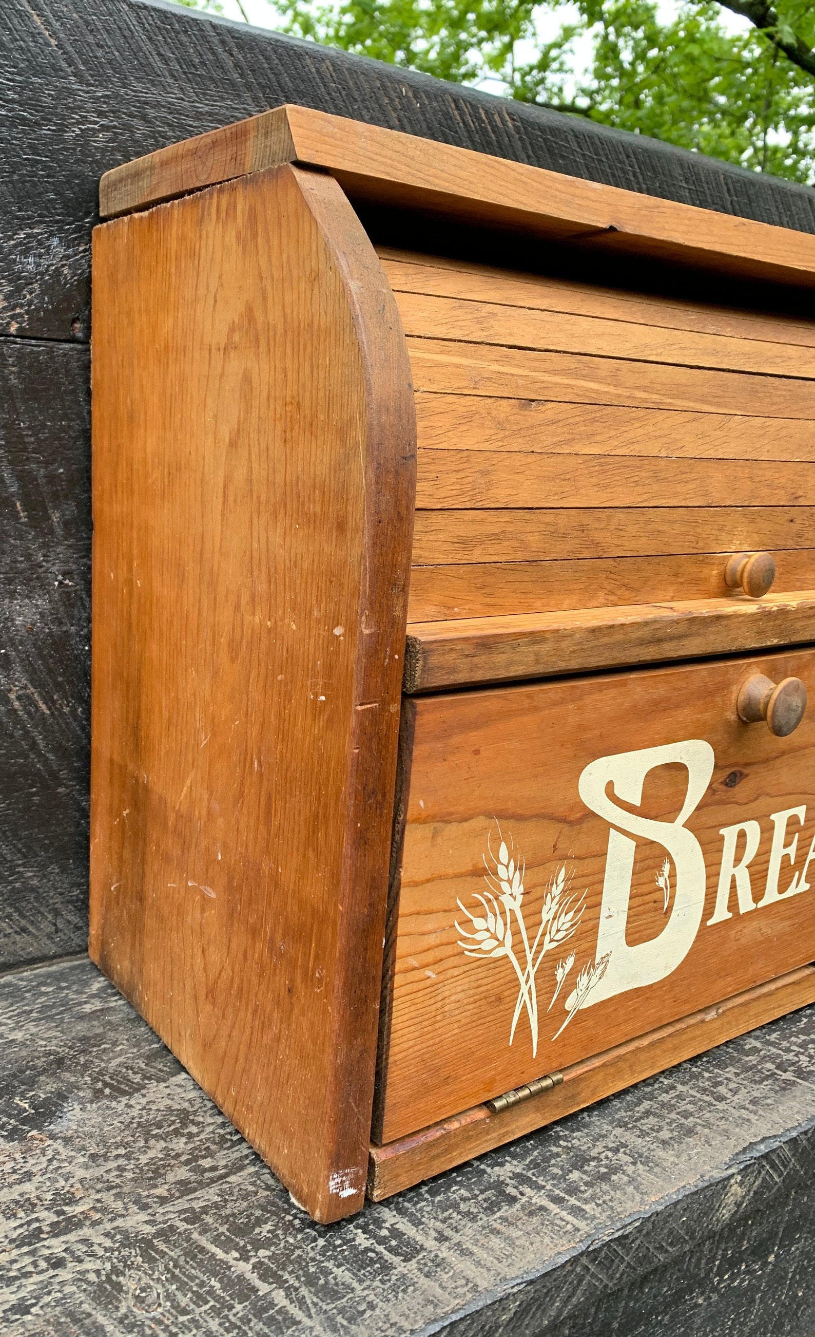 Vintage Wood Bread Box Pie Safe Rustic Farmhouse Bread Box Etsy