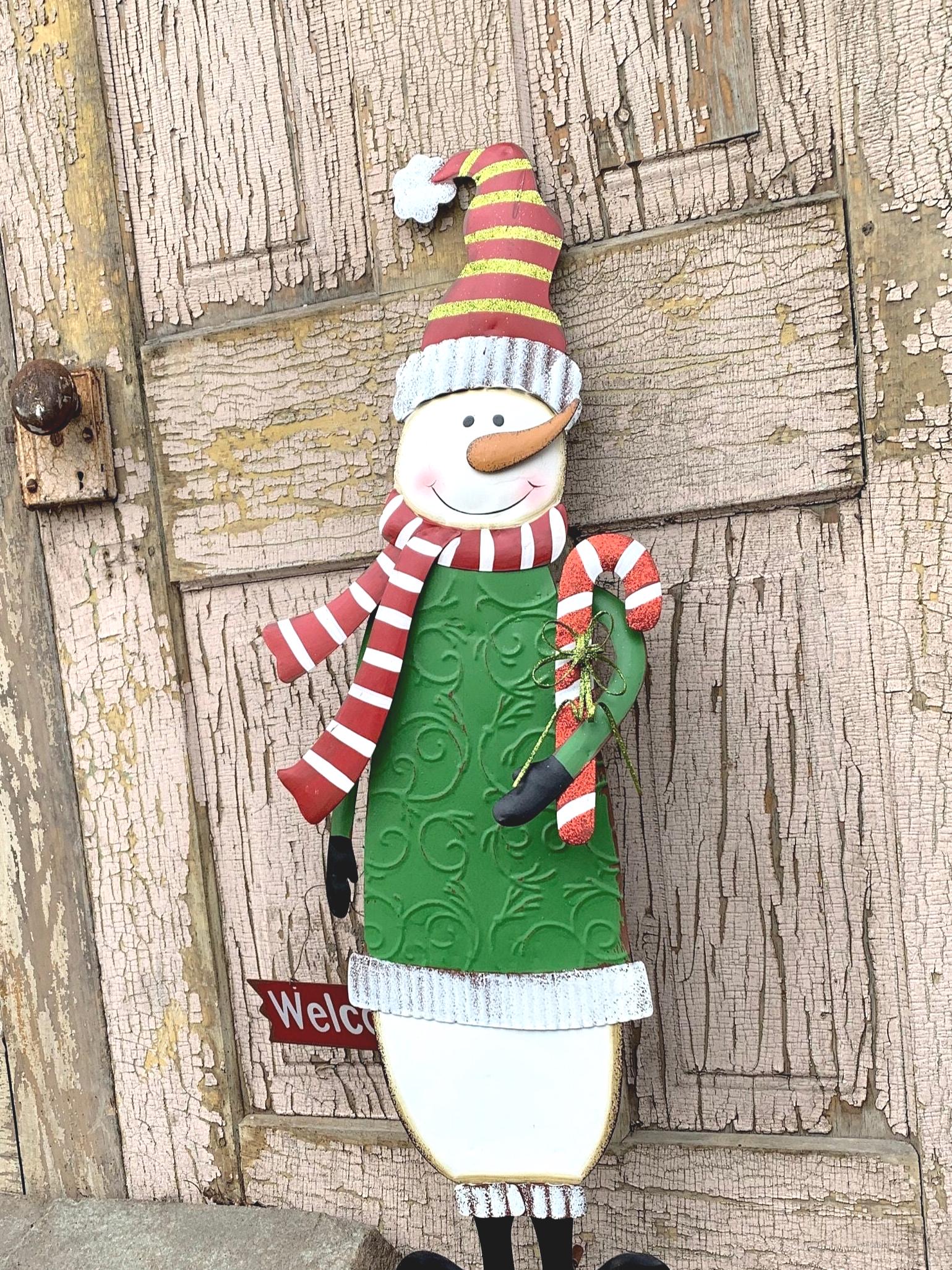 thumbnail image 2 of Card Slot Insert Christmas Snowman Ground Stake Art For Colorful Yard Decorations 2 of 10