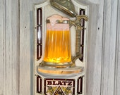 Vintage Blatz Beer Lighted Sign, Beer Mug Blatz Sign DX14