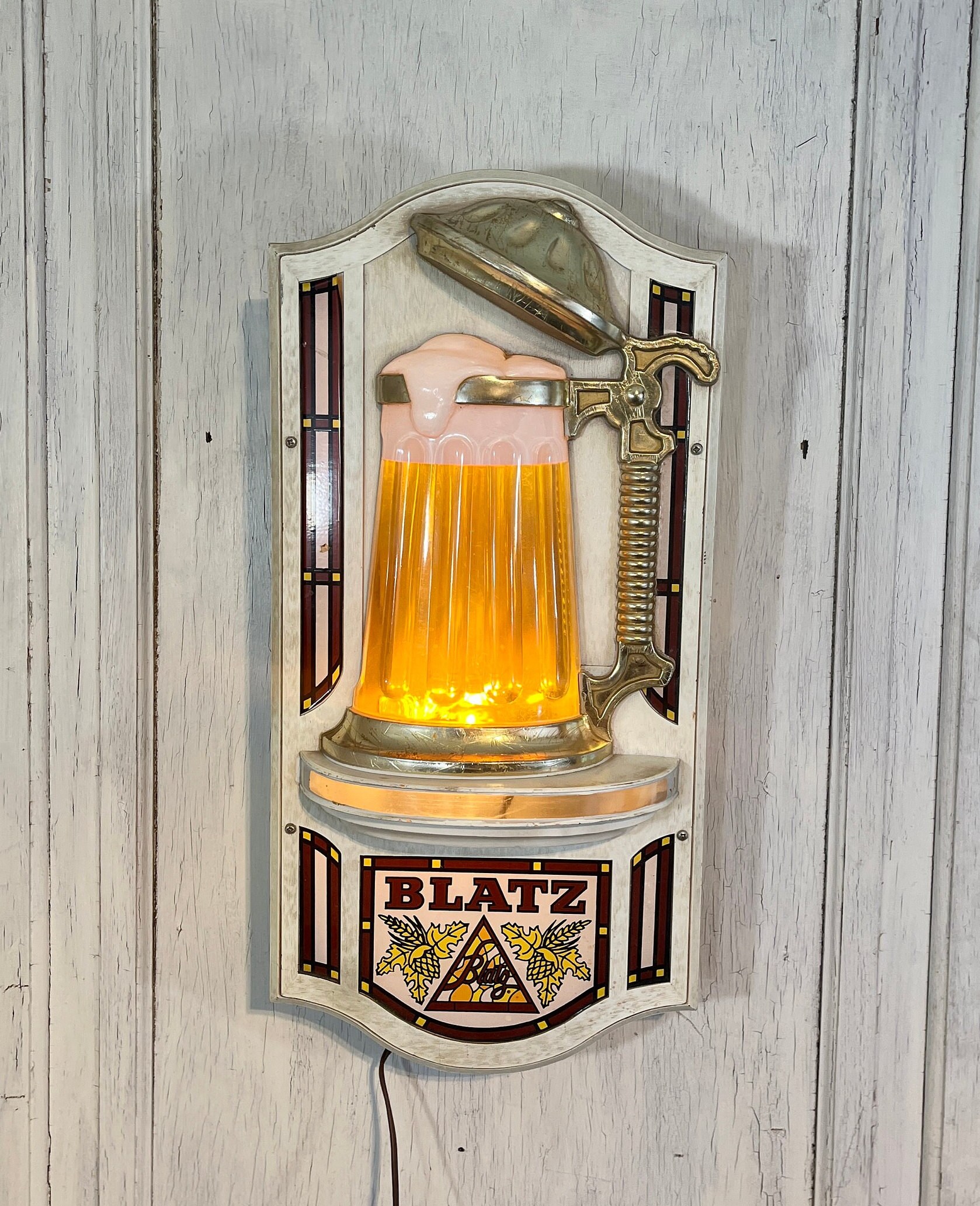 Vintage Blatz Beer Lighted Sign, Beer Mug Blatz Sign DX14 - Etsy