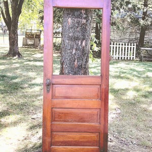 Antique Half Lite Panel Entry Door, Pantry, Laundry, Renovation, Replacement, Architectural Salvage, NO Glass 31.25&quot; x 75.5&quot; DR37