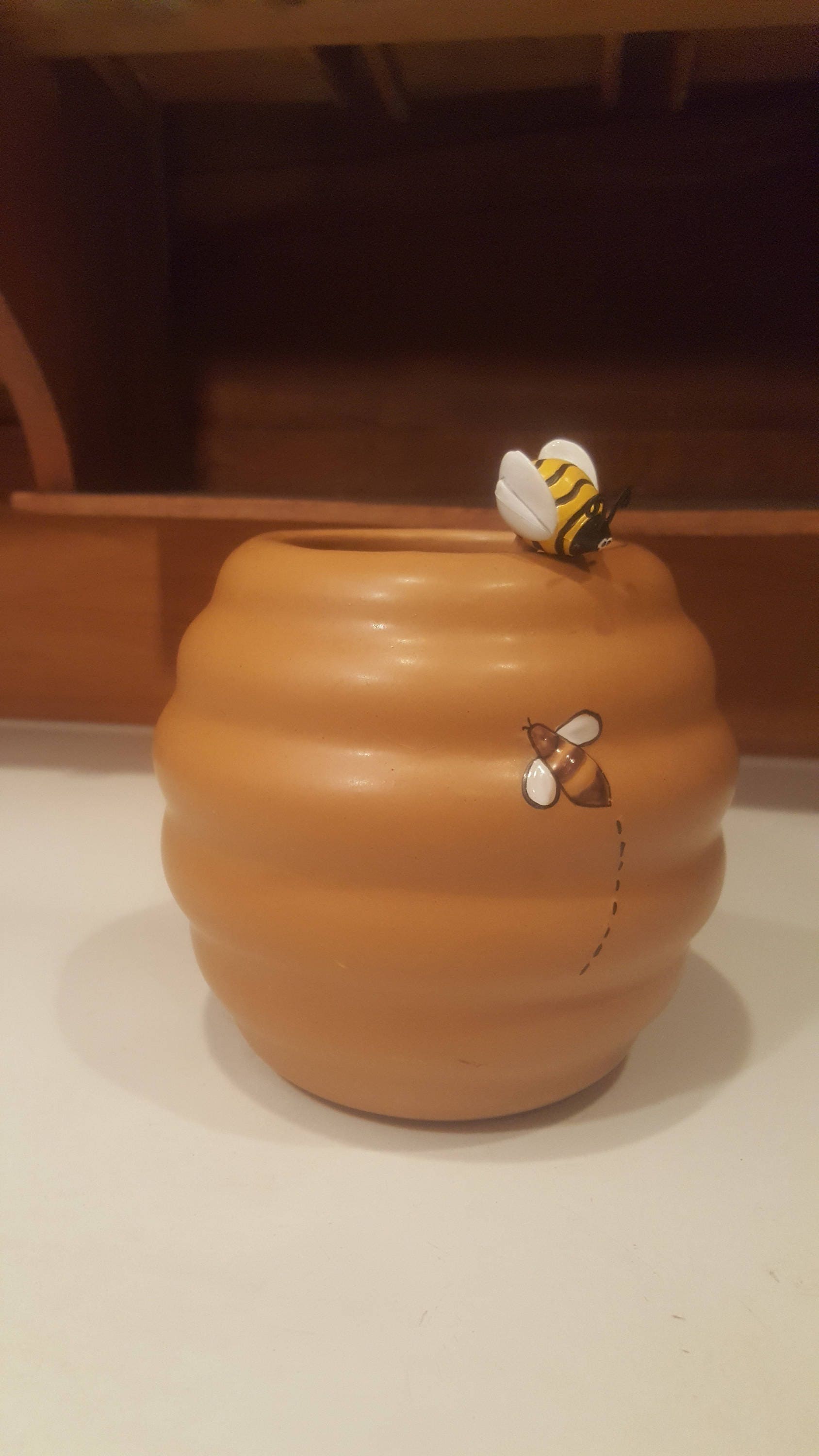 Ceramic Honey Bee Jar Bee Hive Design Handmade Jam Jelly Etsy