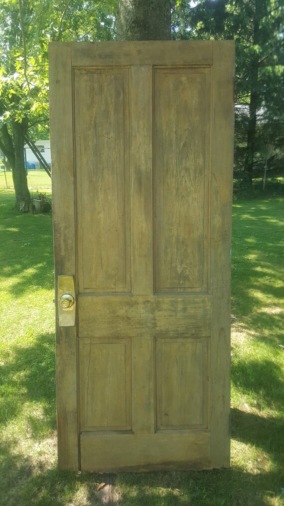 Old Wood Door Antique Interior Door Building Supply Architectural Salvage Antique Farmhouse 34 X 81 4 Panel Door Solid Wood Ak36