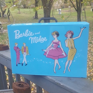 Barbie Case, Barbie Gift Idea, Barbie Wardrobe Accessory Carrying Case, Vintage Inspired, Barbie Doll, Birthday, Christmas Gift Idea