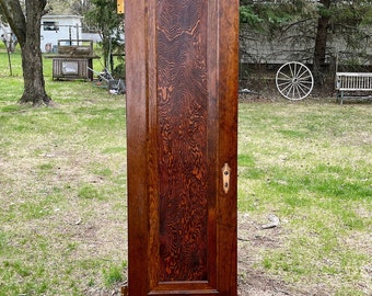 Antique Wood Recessed One Panel Interior Door, Reclaimed. Renovation, Architectural Salvage 24" x 71 3/4" EP22