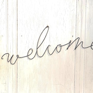 30&quot; Metal Word Welcome Sign, Modern Welcome Porch Sign EH48