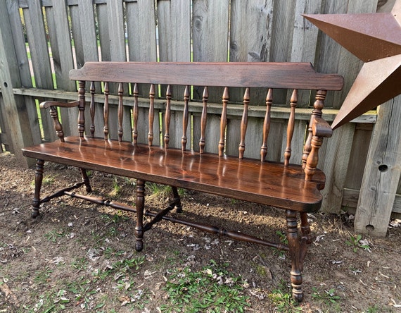 Vintage_Blue_Farmhouse_Bench-6