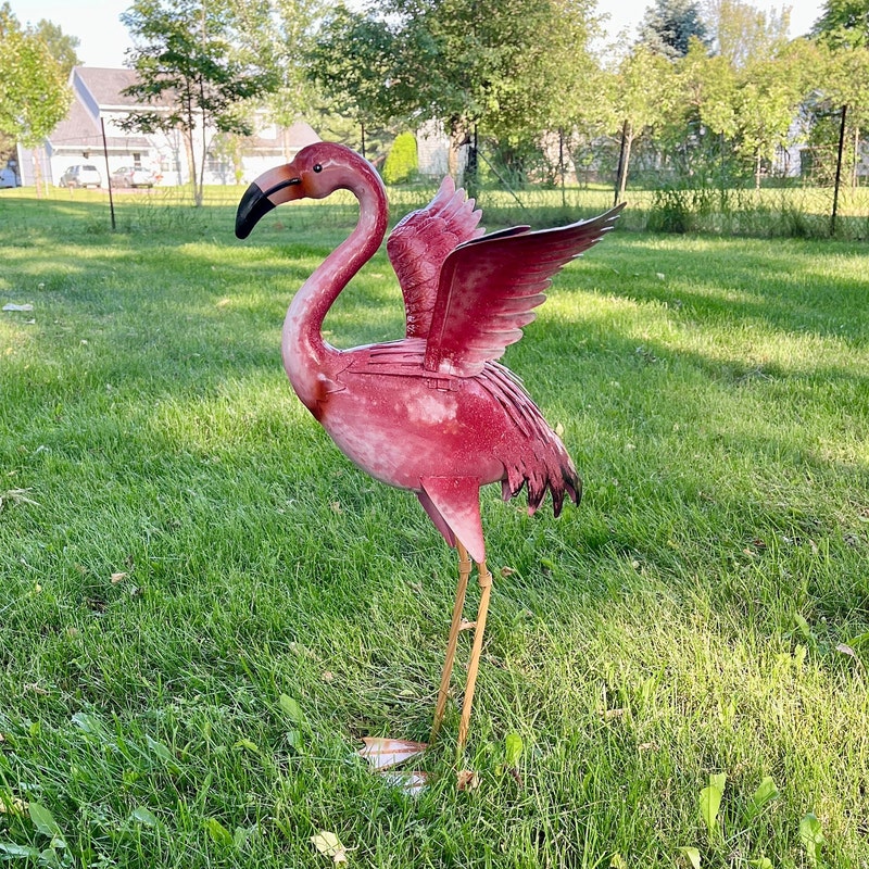 Pink Flamingo Yard Ornament - Etsy