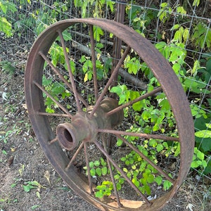 Antique Steel Spoke Wheel Wagon Wheel 32 Industrial - Etsy