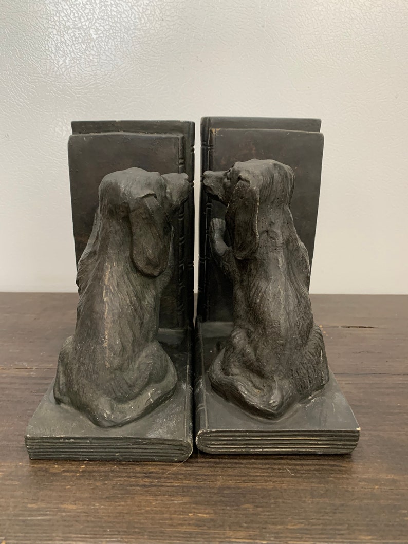 Antique Black Labrador Ceramic Bookends Black Dog Male and Etsy