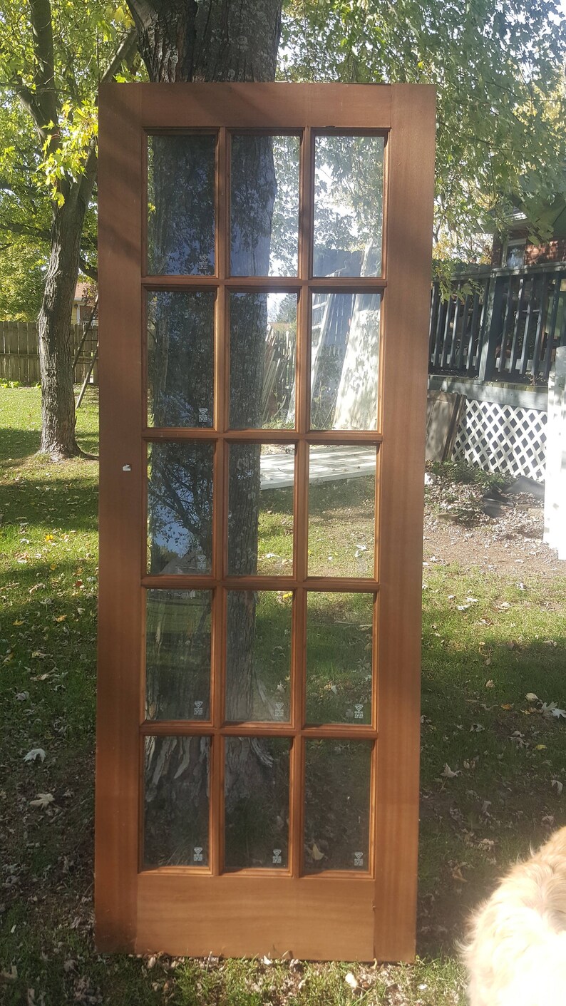 Antique Glass Lite French Doors Architectural Salvage 15 Pane Glass Doors Interior Door Building Supply Farmhouse Salvage 30 X 80 Al94