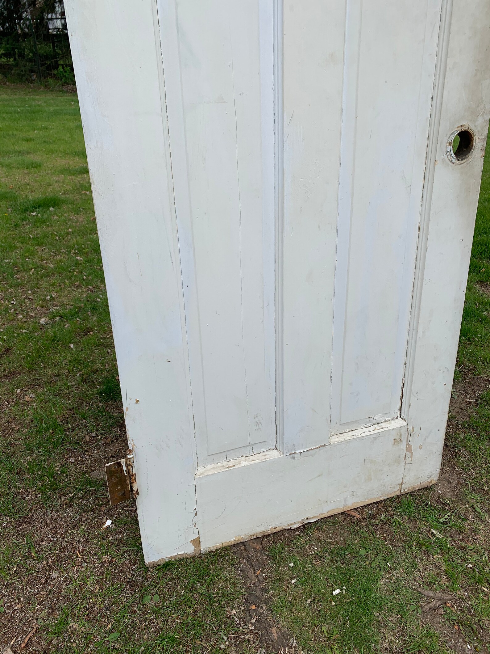 Antique Farmhouse Solid Wood Exterior Half Lite Two Panel