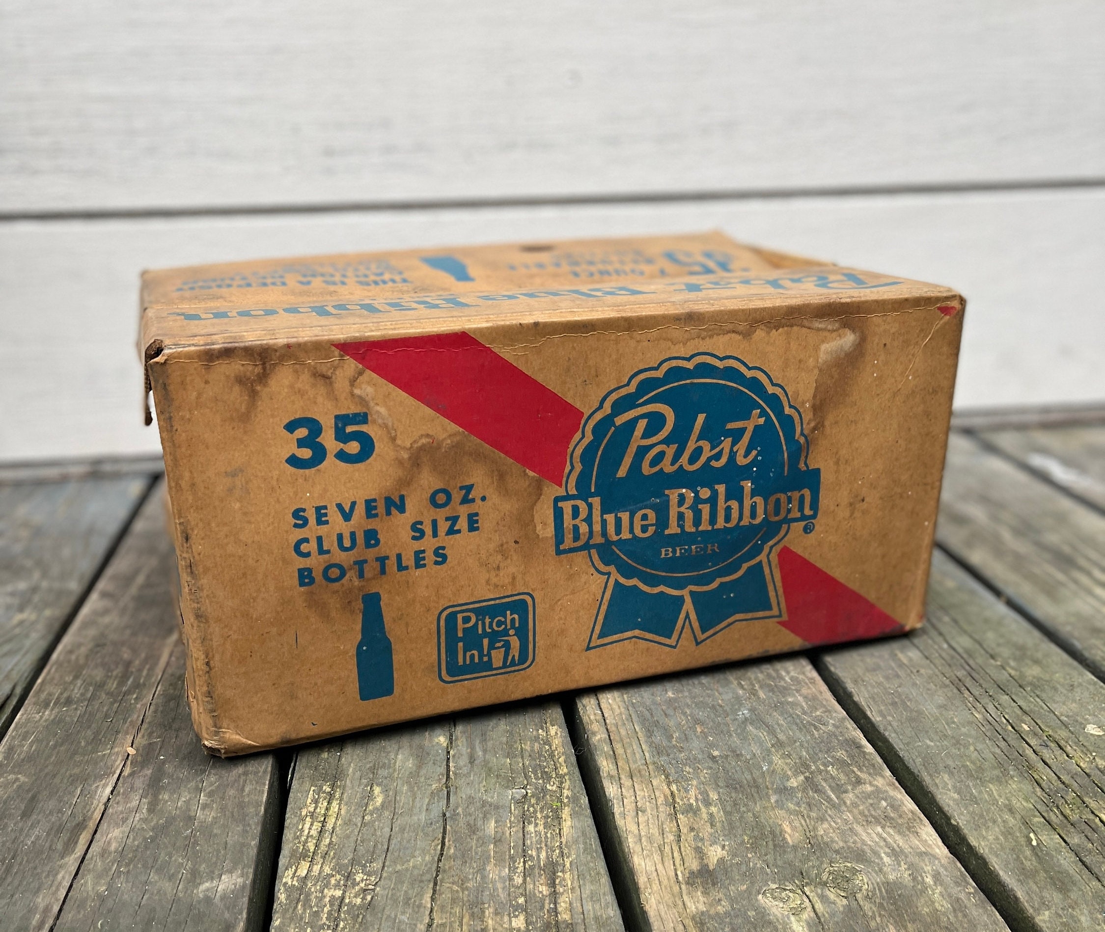 Vintage Pabst Beer Box Cardboard Beer Case Bar Tavern Beer Etsy