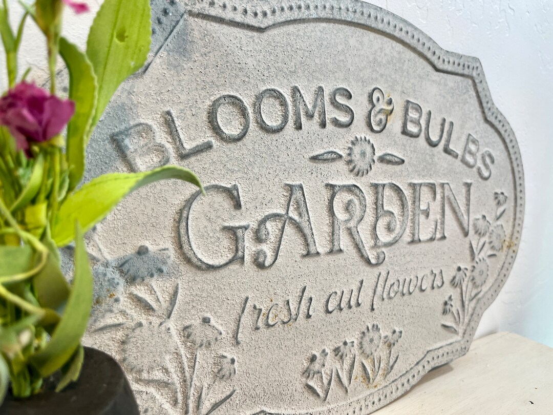 Fresh Cut Flowers Sign, Blooms & Bulbs Sign, Garden Shed Porch Patio
