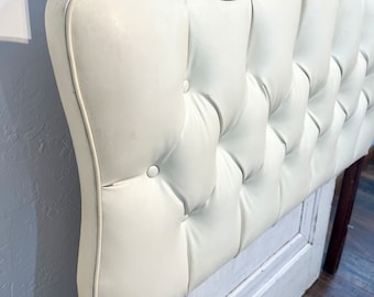 Vintage Vinyl Upholstered Simmons Tufted Twin Headboard DZ61