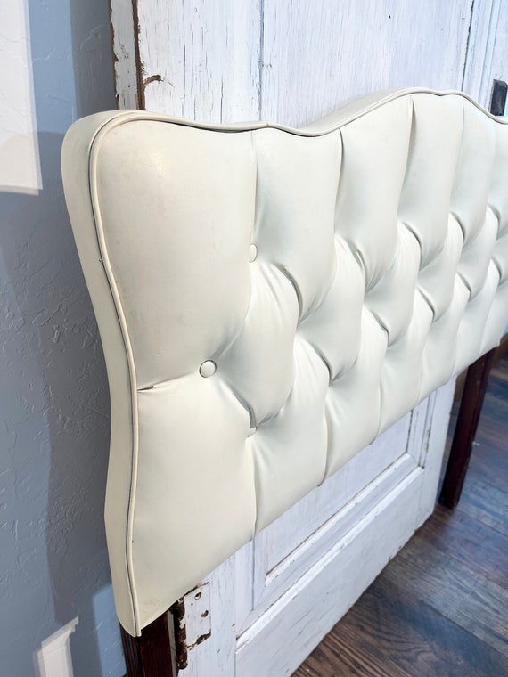 Vintage Twin Headboard Vinyl Upholstered Simmons Tufted Art Deco DZ61 Etsy UK