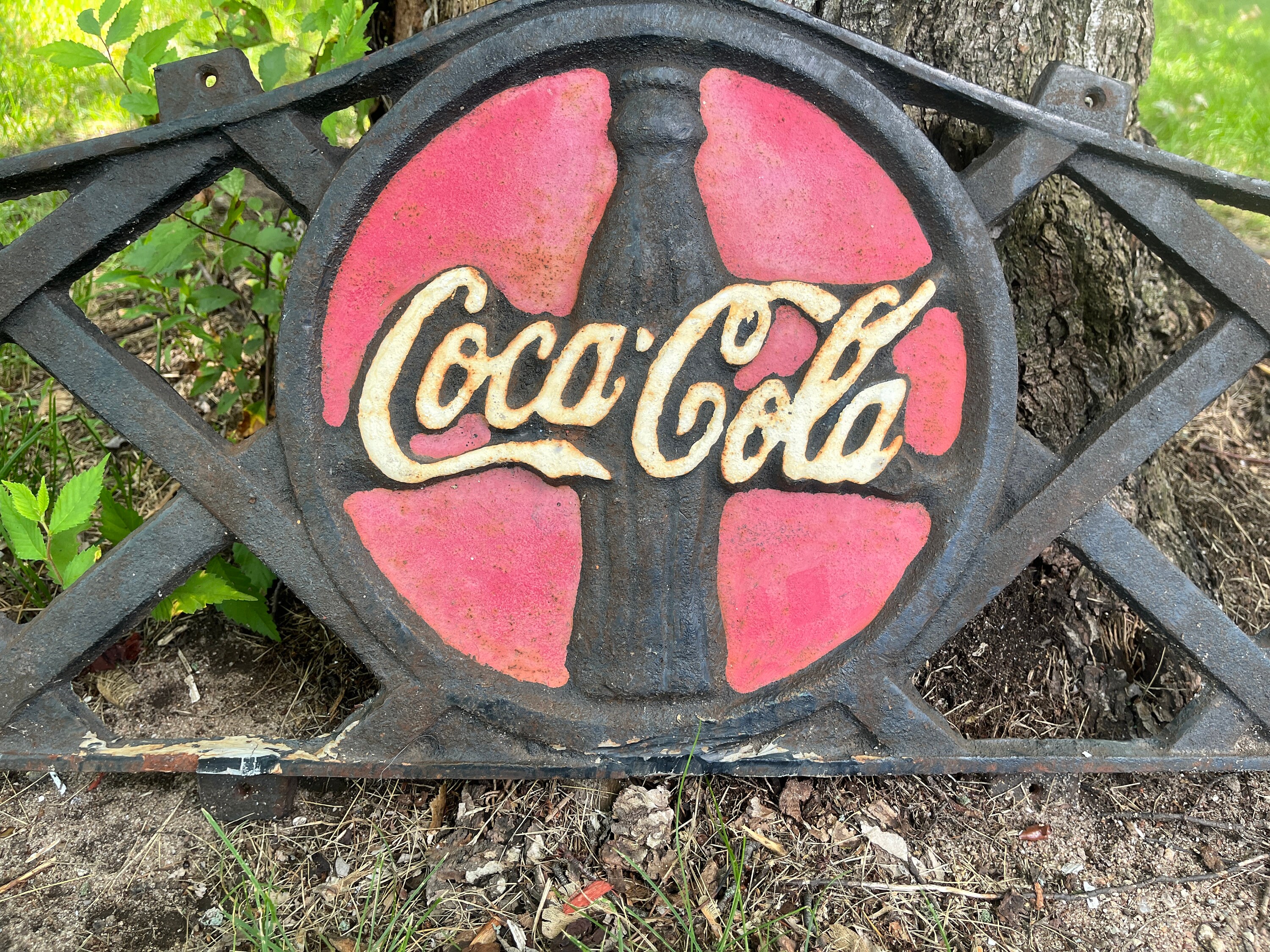 Vintage Cast Iron Bench Parts, Coca-cola Bench Back Support Vintage Cast Iron Bench Parts, Coca-cola Bench Back Support