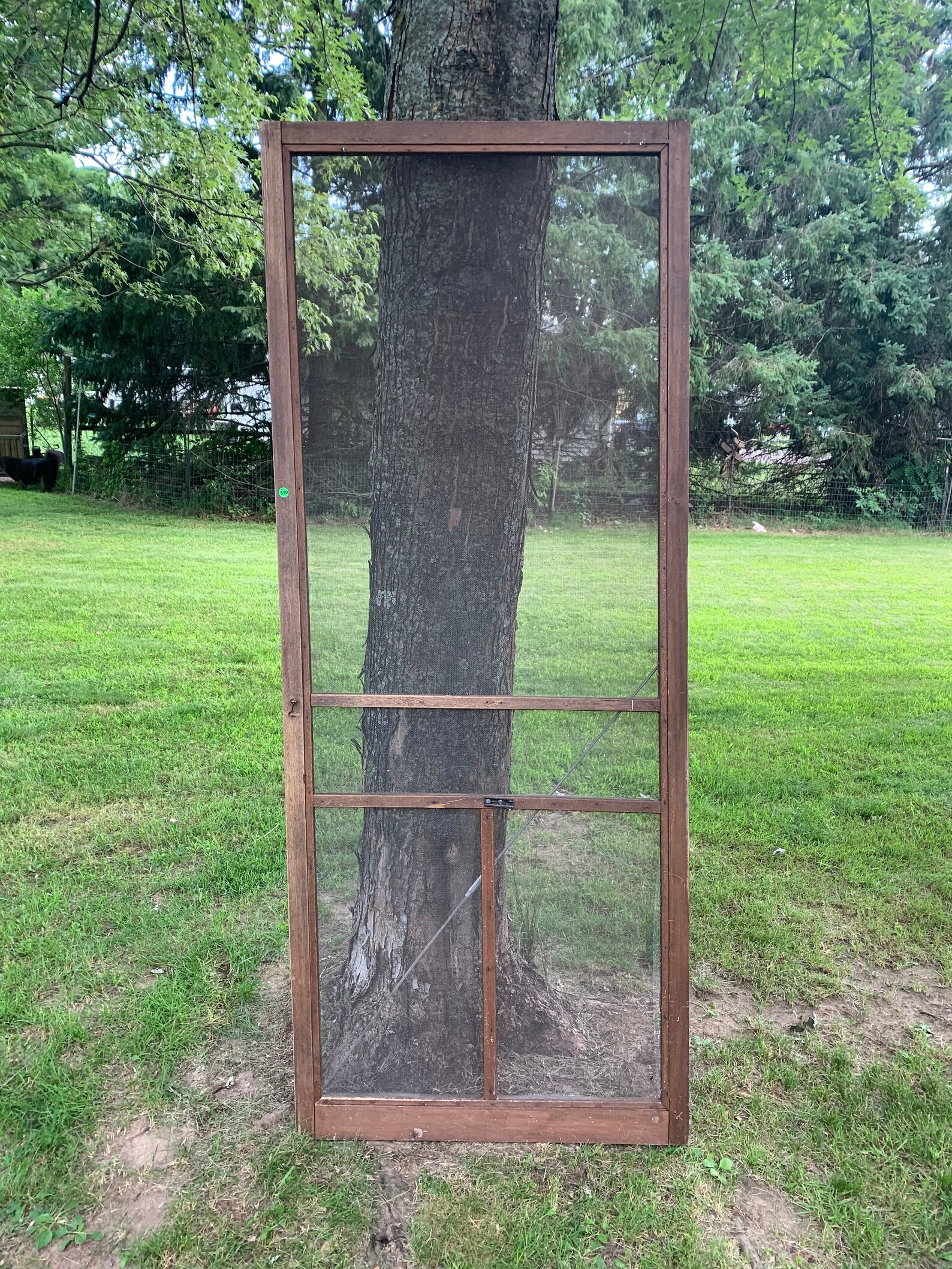 Antique Wood Screen Storm Door Glass Lite Pantry Door Etsy