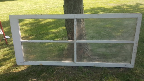 4 Pane Rustic Barn Redm Farmhouse Home Decor R11 Building Supply Wavy Glass Architectural Salvage Vintage Old Wood Window Frame