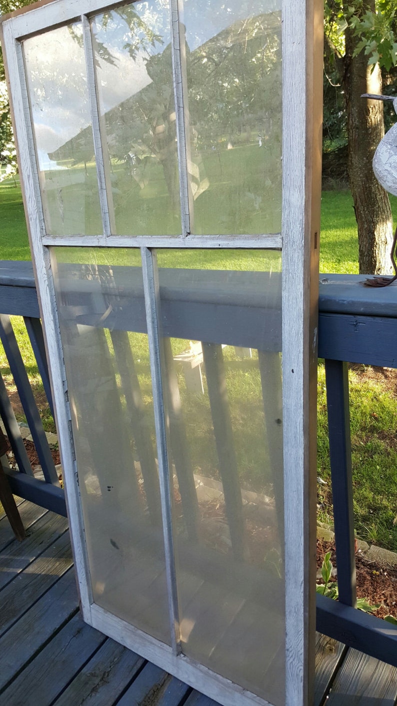 Architectural Salvage Home Decor 5P Farmhouse Wall Hanging Building Supply Old Wood Window Frame 5 Pane Farmhouse Replacement Window