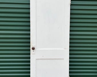 Vintage Two Panel Door, Reclaimed, Architectural Salvage, 30" x 77 1/4" EO71-LH