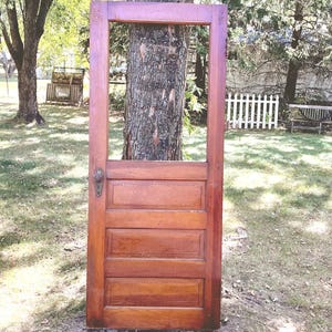 Antique Half Lite Entry Door: Golden Oak Architectural Salvage (31.25" x 75.5")