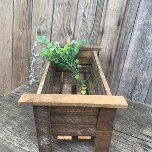 Rustic Reclaimed Wood Planter Box - Etsy