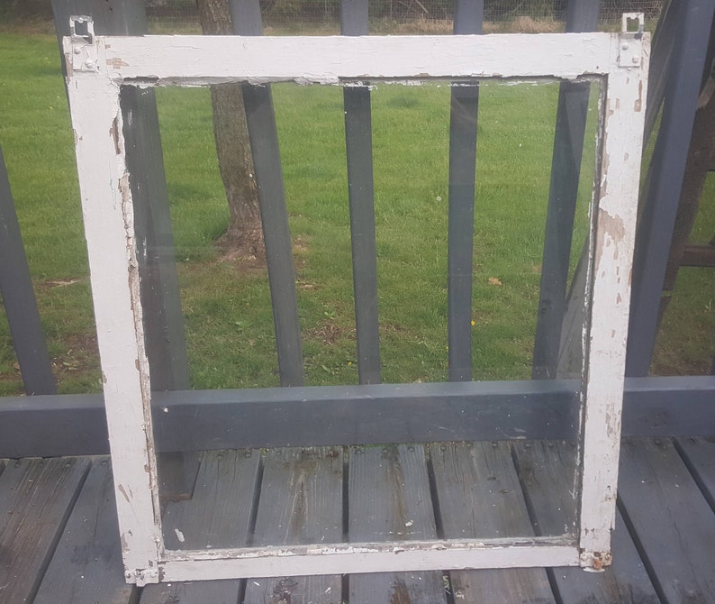 Old Wood Window Frame One Pane Rustic Farmhouse Home Decor Etsy