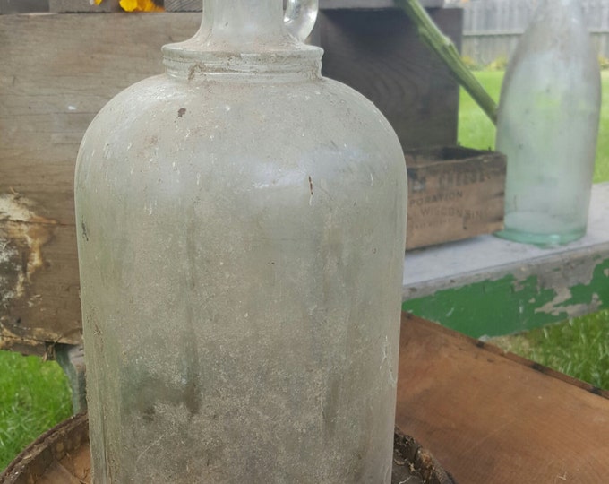 Antique Glass Gallon Jug Glass Bottle Jug Master Crafter Etsy