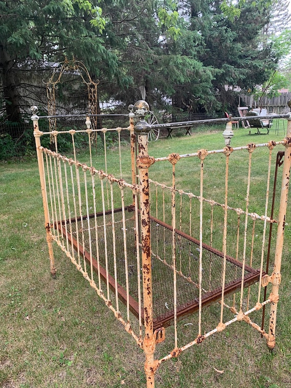 Antique Cast Iron Baby Crib Outdoor Patio Furniture Love Etsy