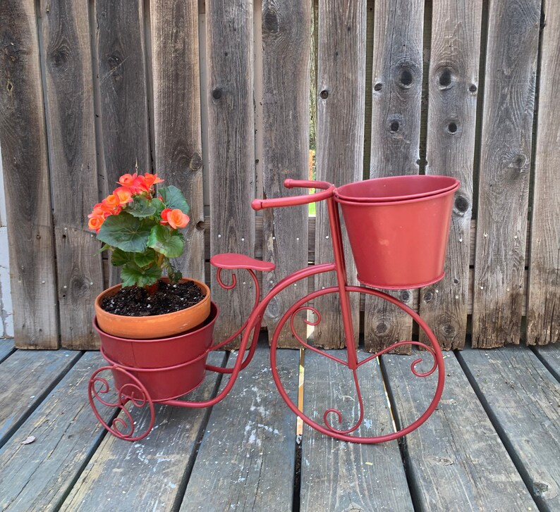 Tricycle Bicycle Cart Planter Metal Garden Yard Art Rustic Etsy