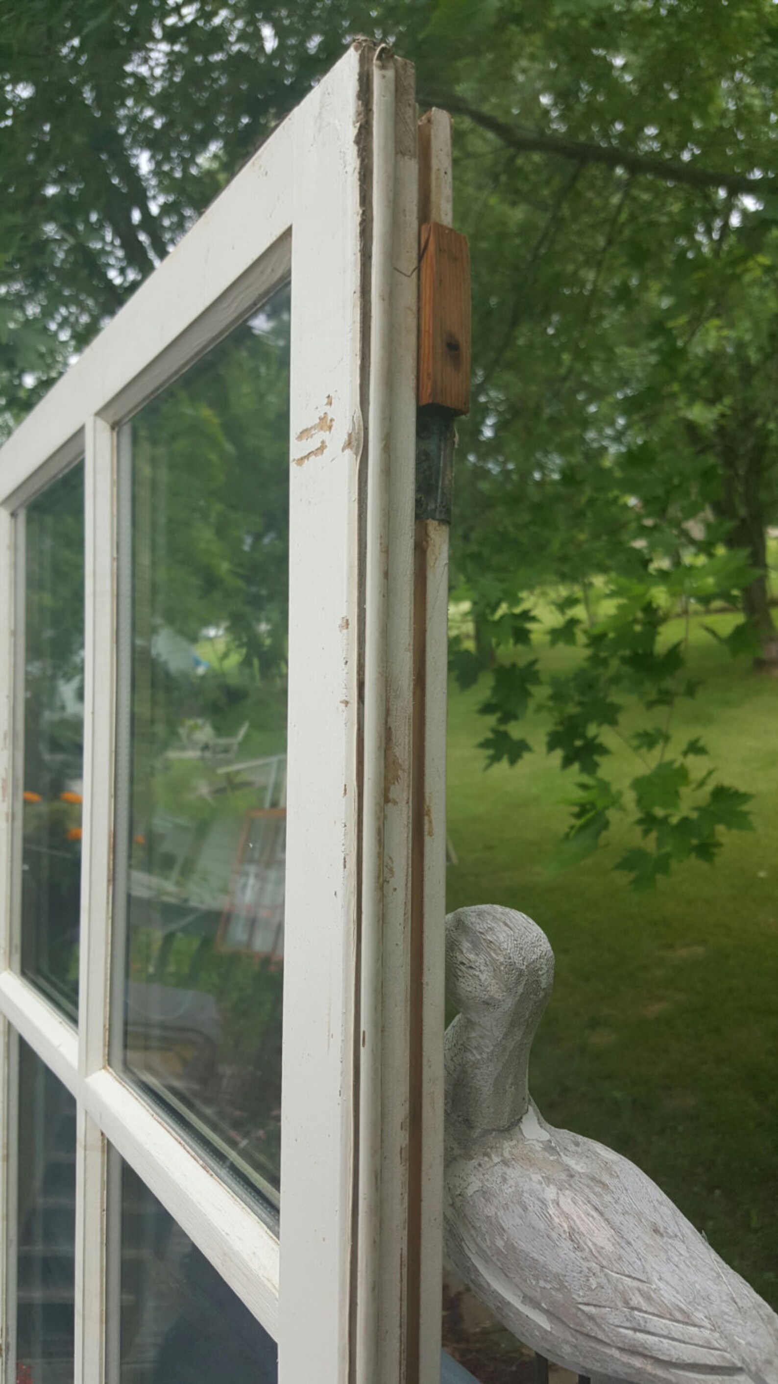 Vintage Old Wood Window Frame 16 Pane Rustic Farmhouse Glass Etsy