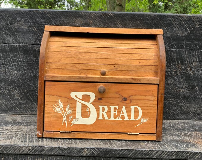 Vintage Wood Bread Box Pie Safe, Rustic Farmhouse Bread Box DL98 Etsy