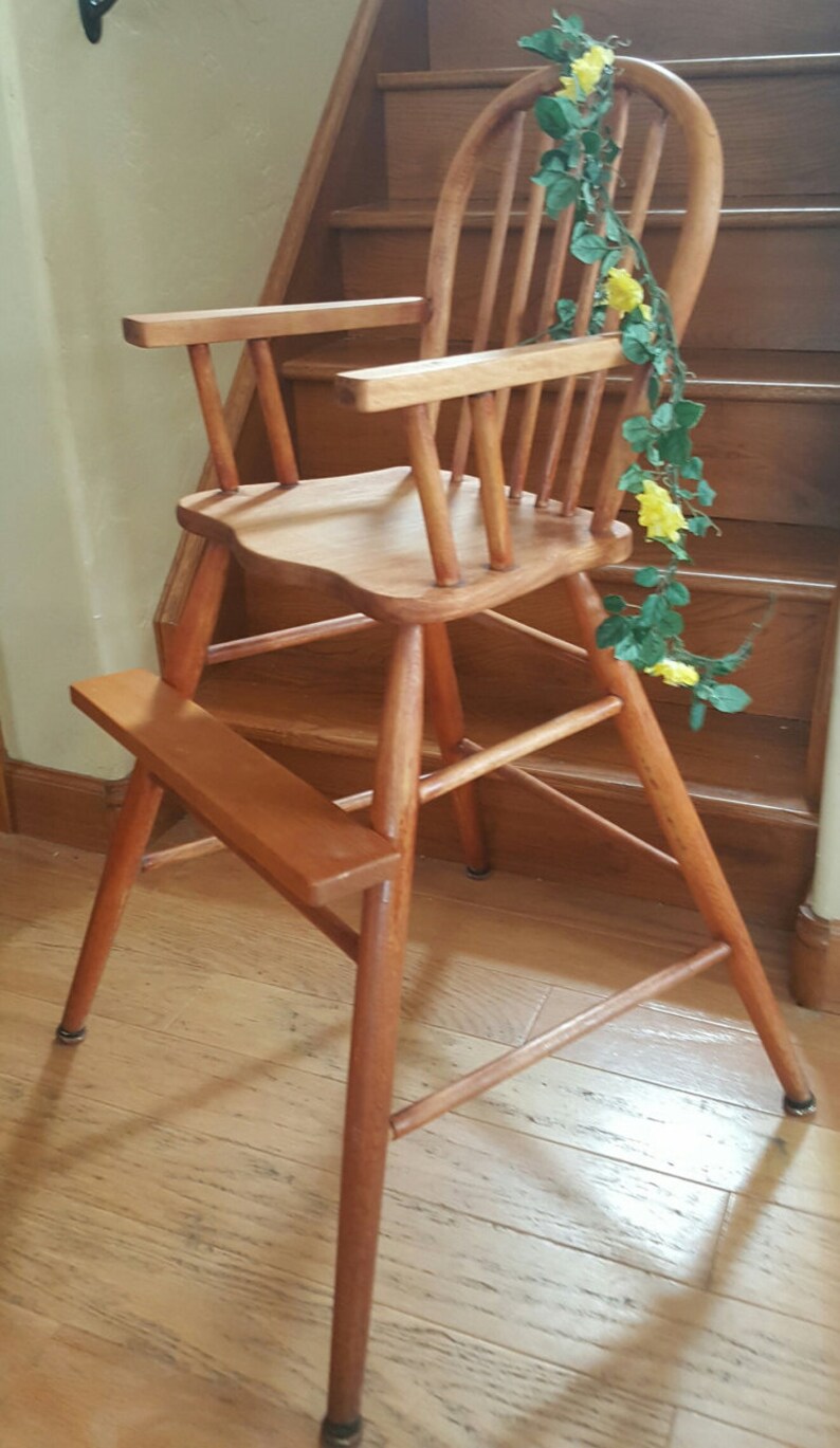 Antique Bentwood Spindle High Chair Primitive Cafe Restaurant Etsy