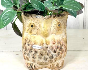 Stoneware Owl Planter