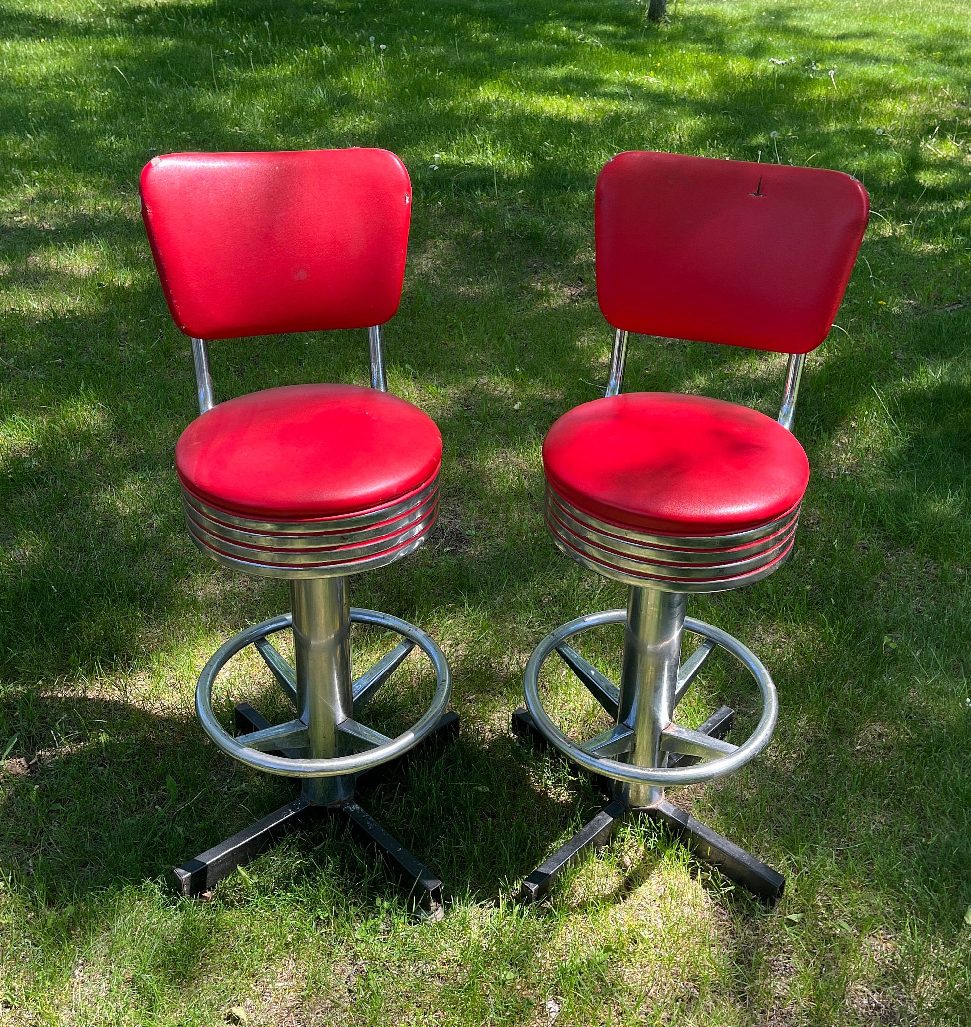 Vintage swivel stool discount