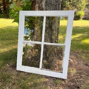 Reclaimed Wood Window Cabinet Door, Wavy Glass, Architectural Salvage, Cupboard Parts, Architectural Salvage, Home Wall Decor DO12