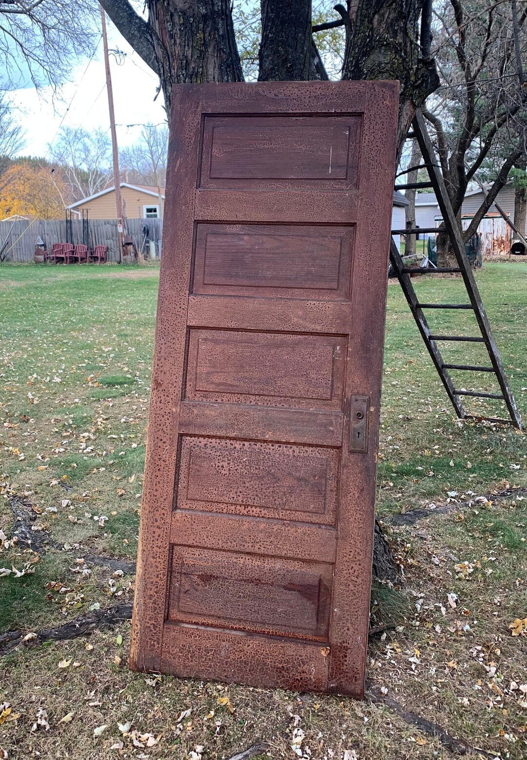 Antique Five Panel Interior Door, Antique Full Length Dressing Fitting Mirror for Farmhouse