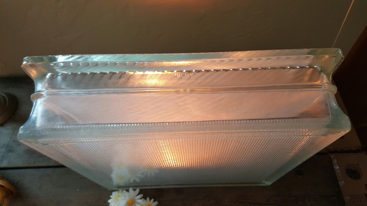 Vintage Glass Block Window Glass Block Reclaimed Architectural Etsy