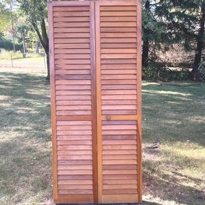 Vintage Wood Bi-Fold Double Door Pantry Closet Laundry Architectural Salvage Restoration Renovation 36&quot; x 80&quot; EH92
