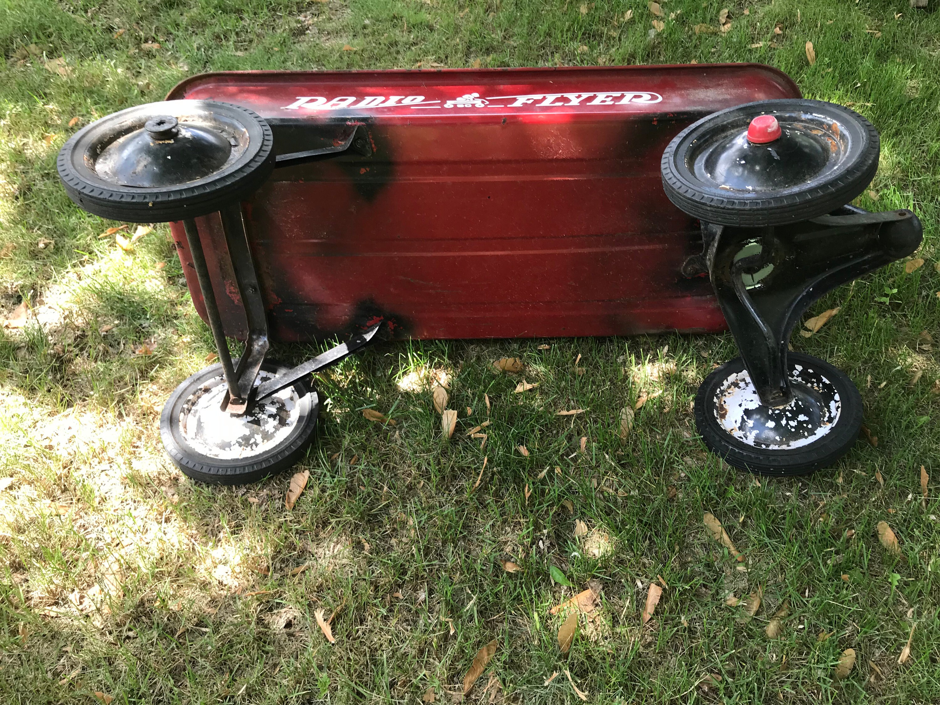 Antique Radio Flyer Wagon Full Size 90 1970's Red Etsy