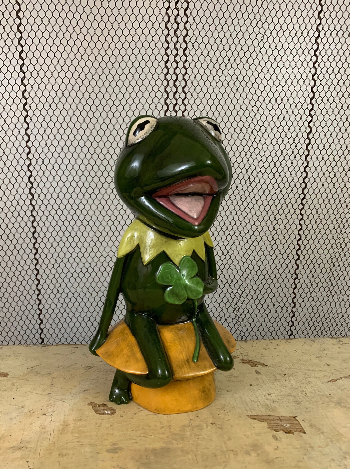 Vintage Frog Ceramic Statue Kermit Muppets Penny Bank Frog Etsy Australia