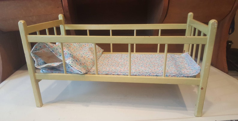 Antique Wood Baby Doll Crib Cradle Furniture Pretend Play Etsy